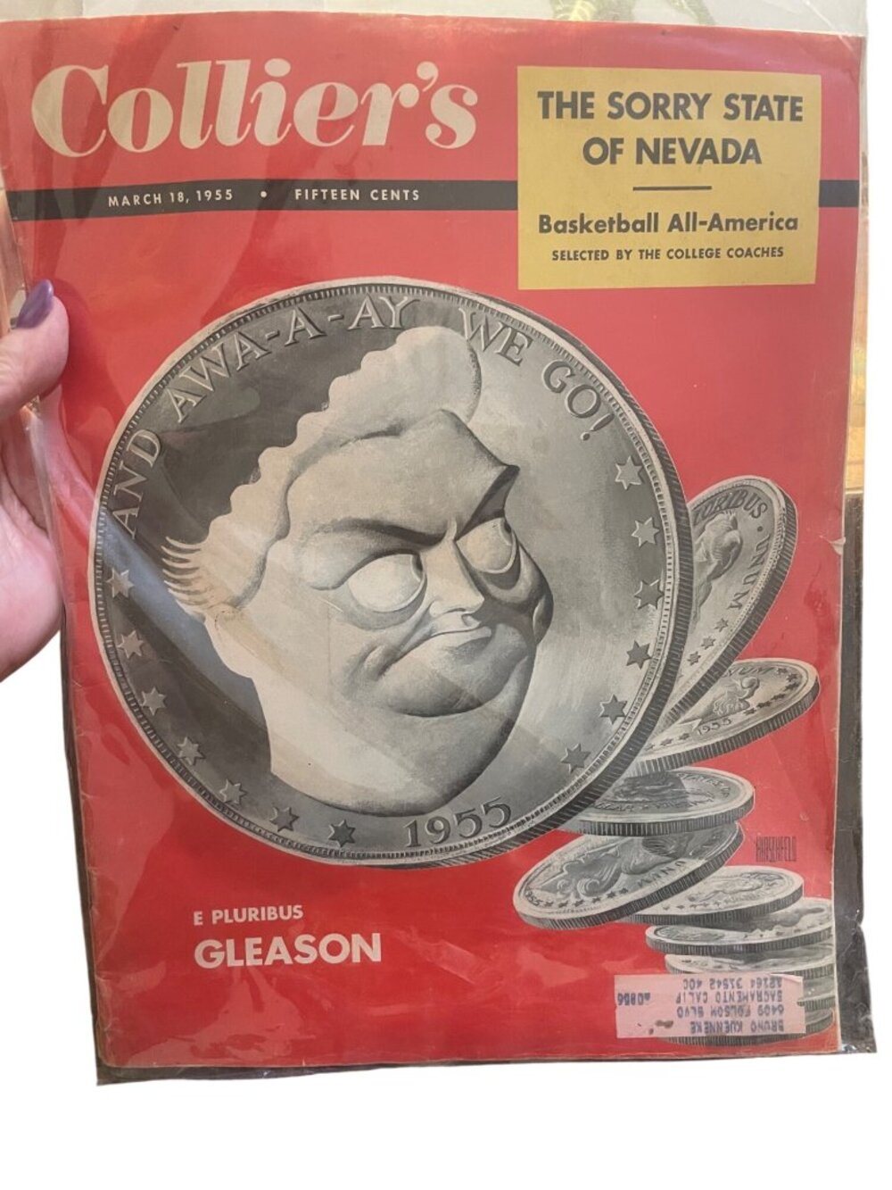 Colliers Magazine March 18 1955 Gleason Cover Basketball All-America The Sorry S